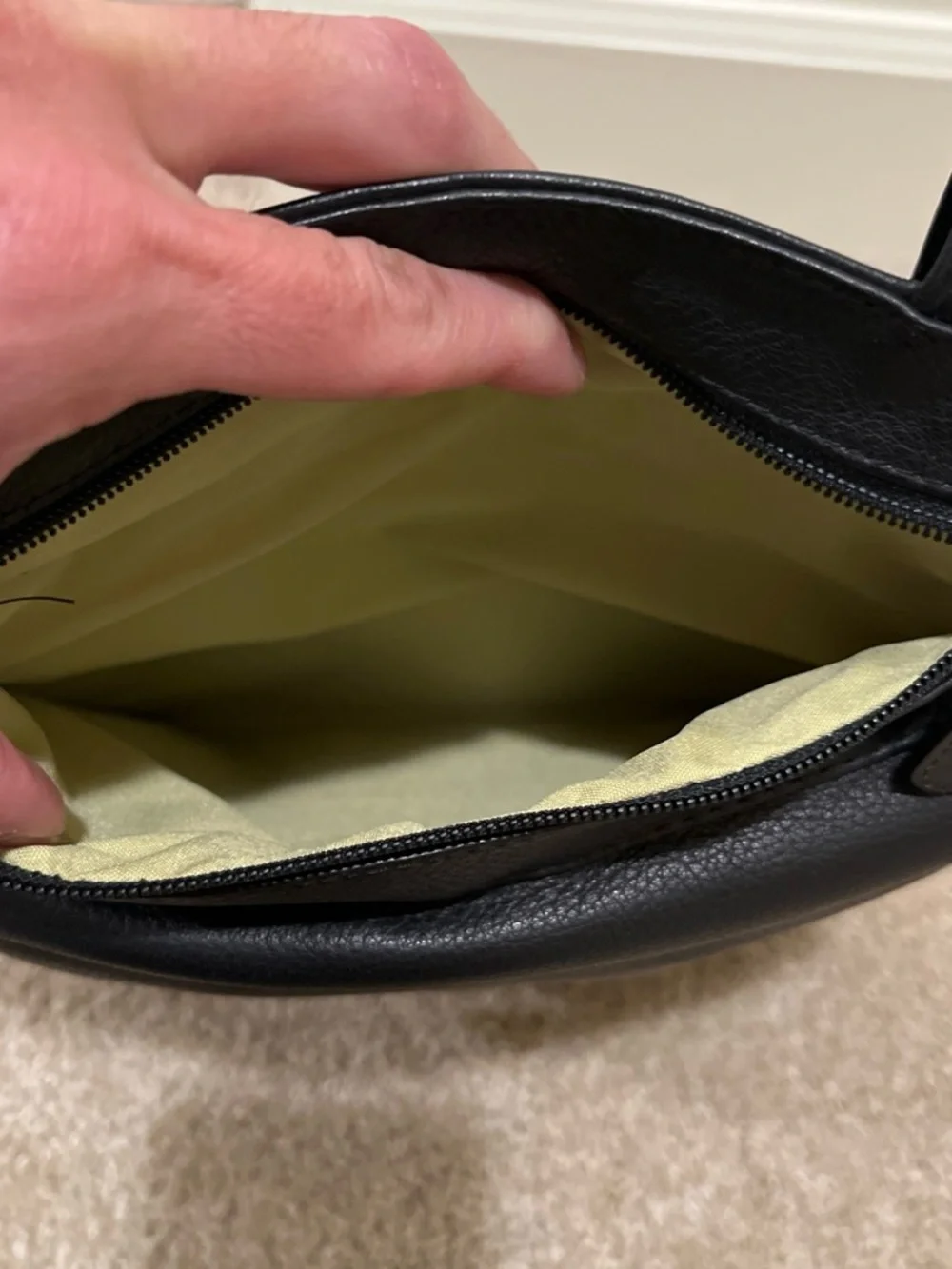 Black Leather Crossbody Bag - Men’s Casual Shoulder Bag